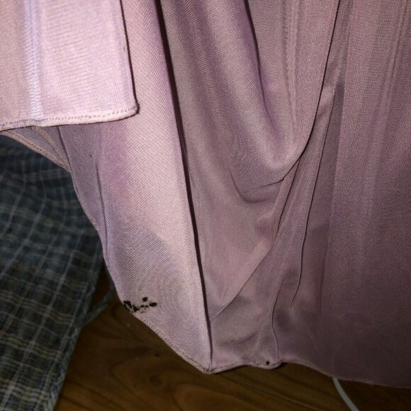 Davids Bridal Size 4 Rose Gold Backless Sleeveless Bridesmaid Maxi Dress Damaged - Picture 14 of 16